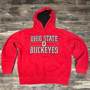 Ohio State Buckeyes Hoodie - Scarlet Red - Pullover Hoodie - Large - GUC